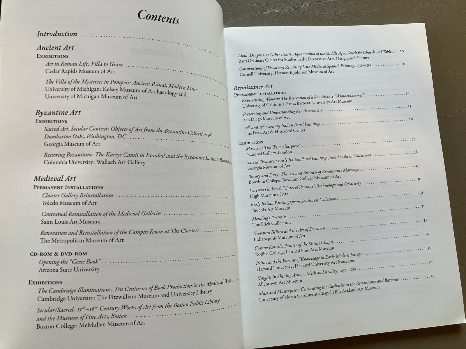 Old Masters in Context 2000-2006, Samuel H. Kress Foundation TPB 2006