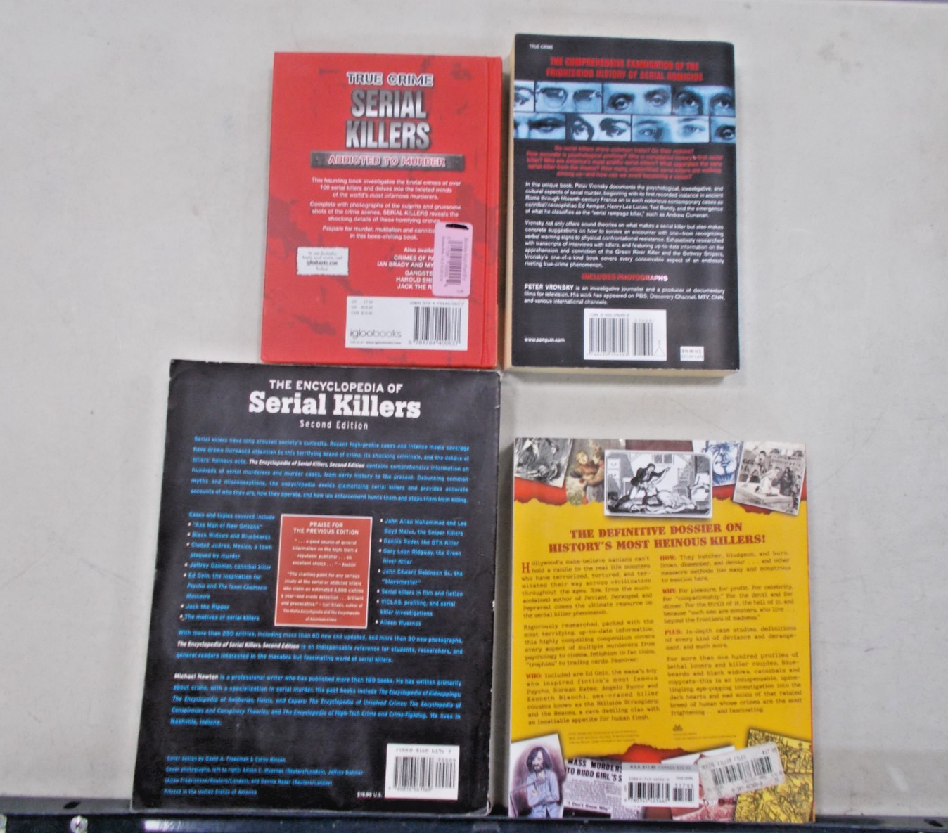 4 SERIAL KILLERS # TRADE PB TRUE CRIME ADDICTED TO MURDER FILES ENCYCLOPEDIA OF