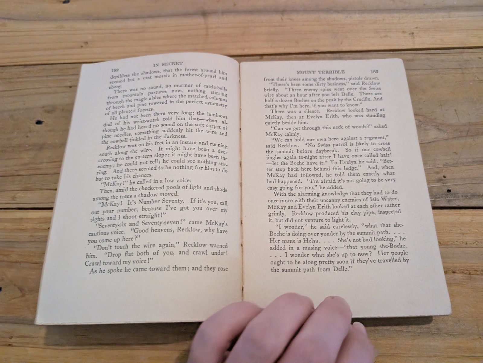 IN SECRET World War I Espionage Novel ROBERT W. CHAMBERS Ex-lib 1919 HC