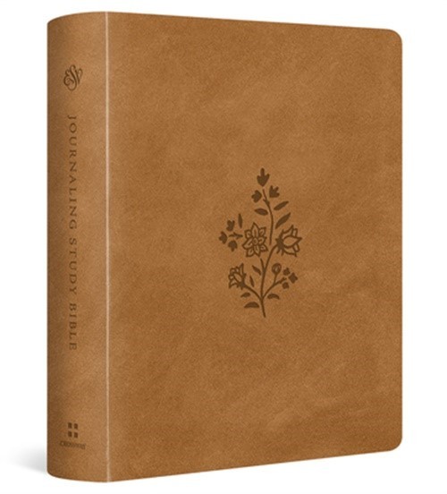 ESV Journaling Study Bible (Trutone Over Board, Nubuck Caramel) (Leather / Fine