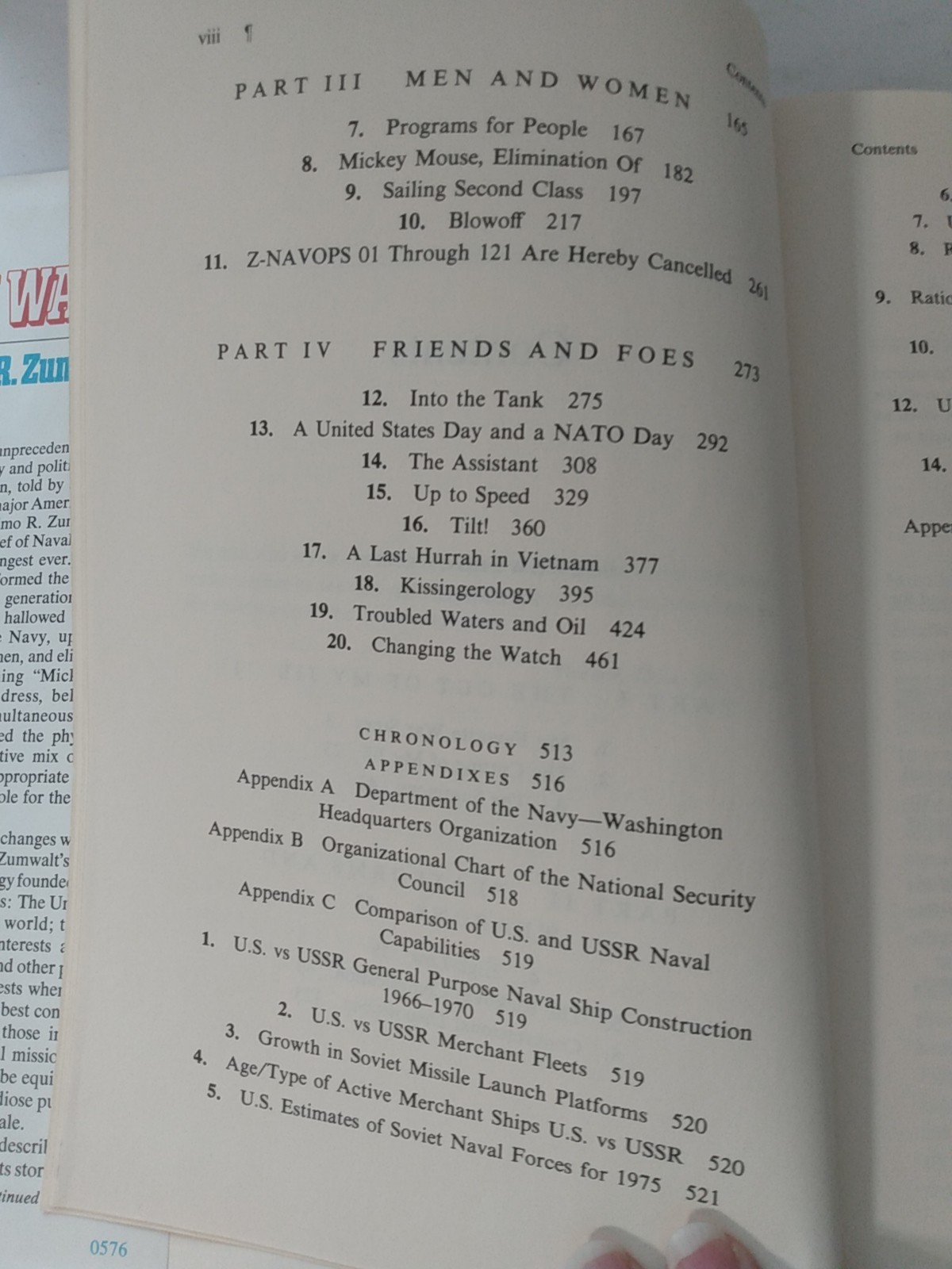 Nixon Cold War military policy book, On Watch: A Memoir Elmo R Zumwalt Jr. HCDJ