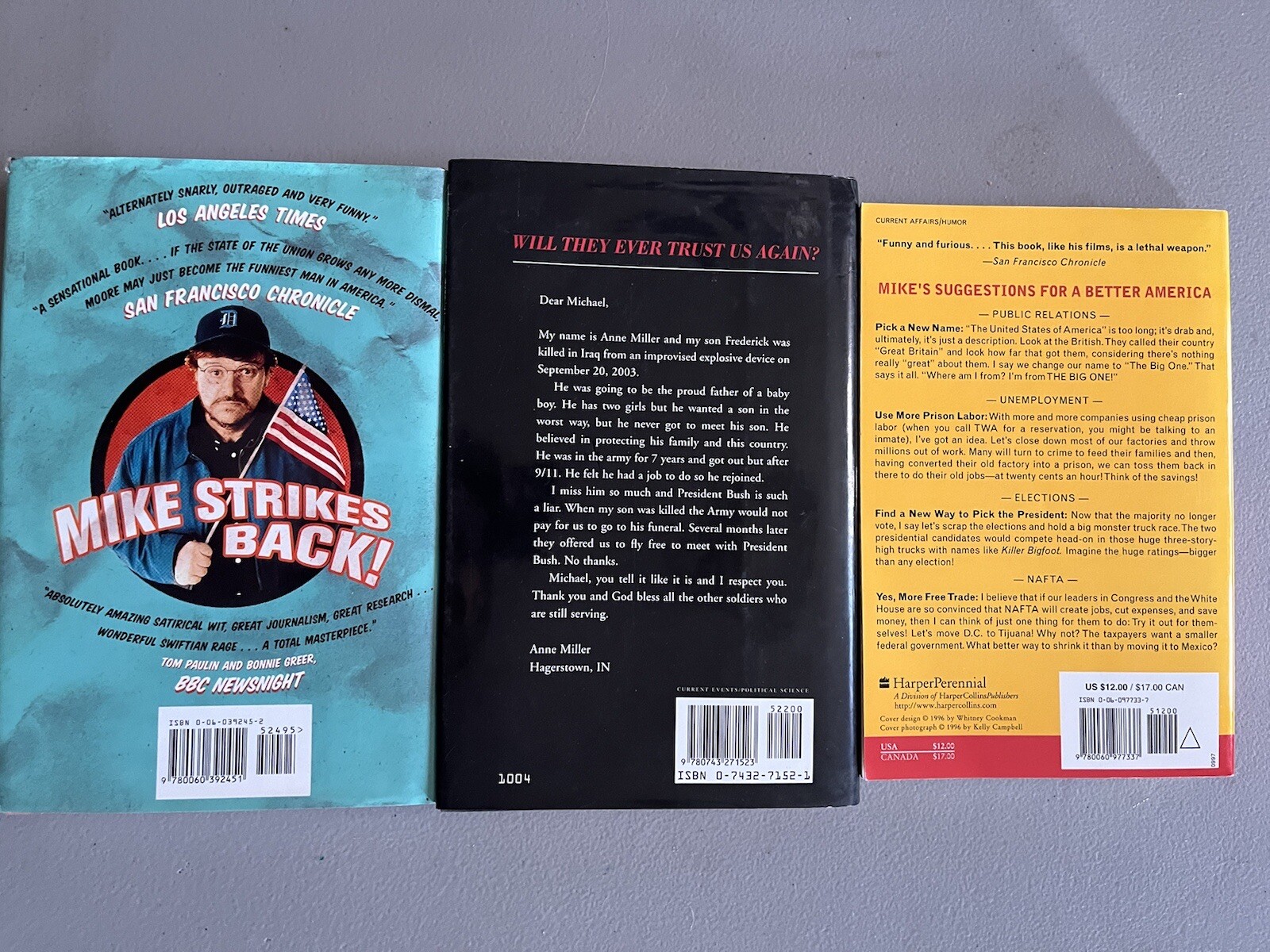 Michael Moore 3 Book Lot Stupid White Men Downsize This Nonfiction Politics