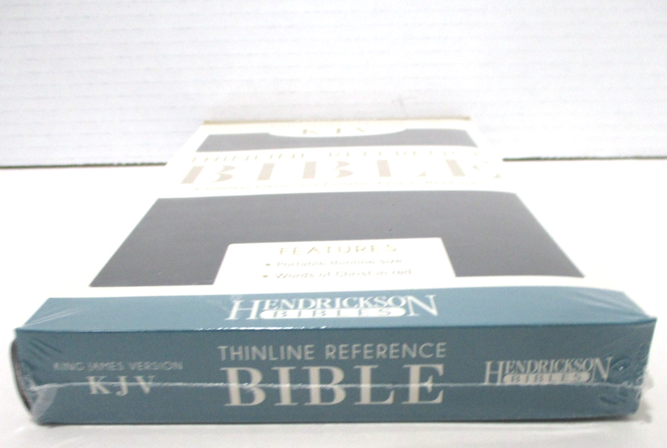 KJV Thinline Reference Bible Hendrickson Light Portable Black Bonded Leather