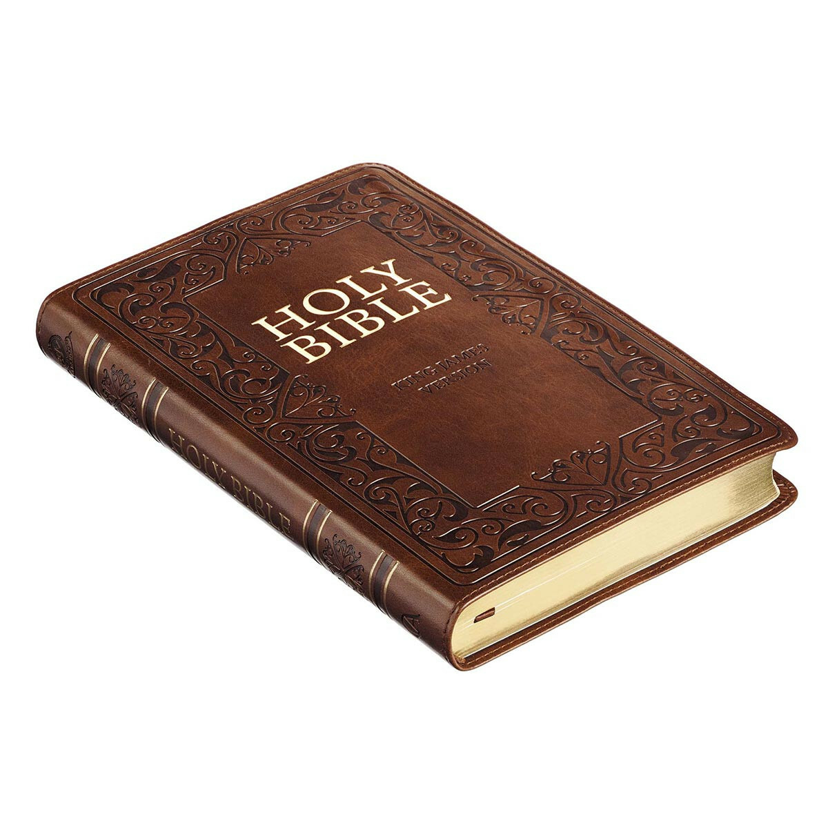 The Holy Bible Kings James Version Bible Thumb Indexed Red Letter / Brown