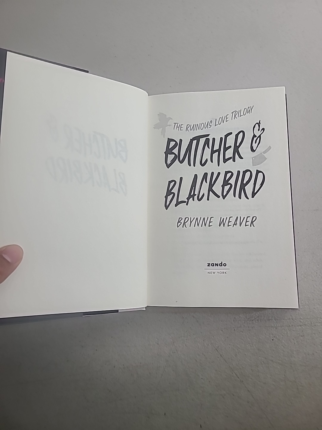 Butcher and Blackbird by Brynne Weaver BOTM Hardcover