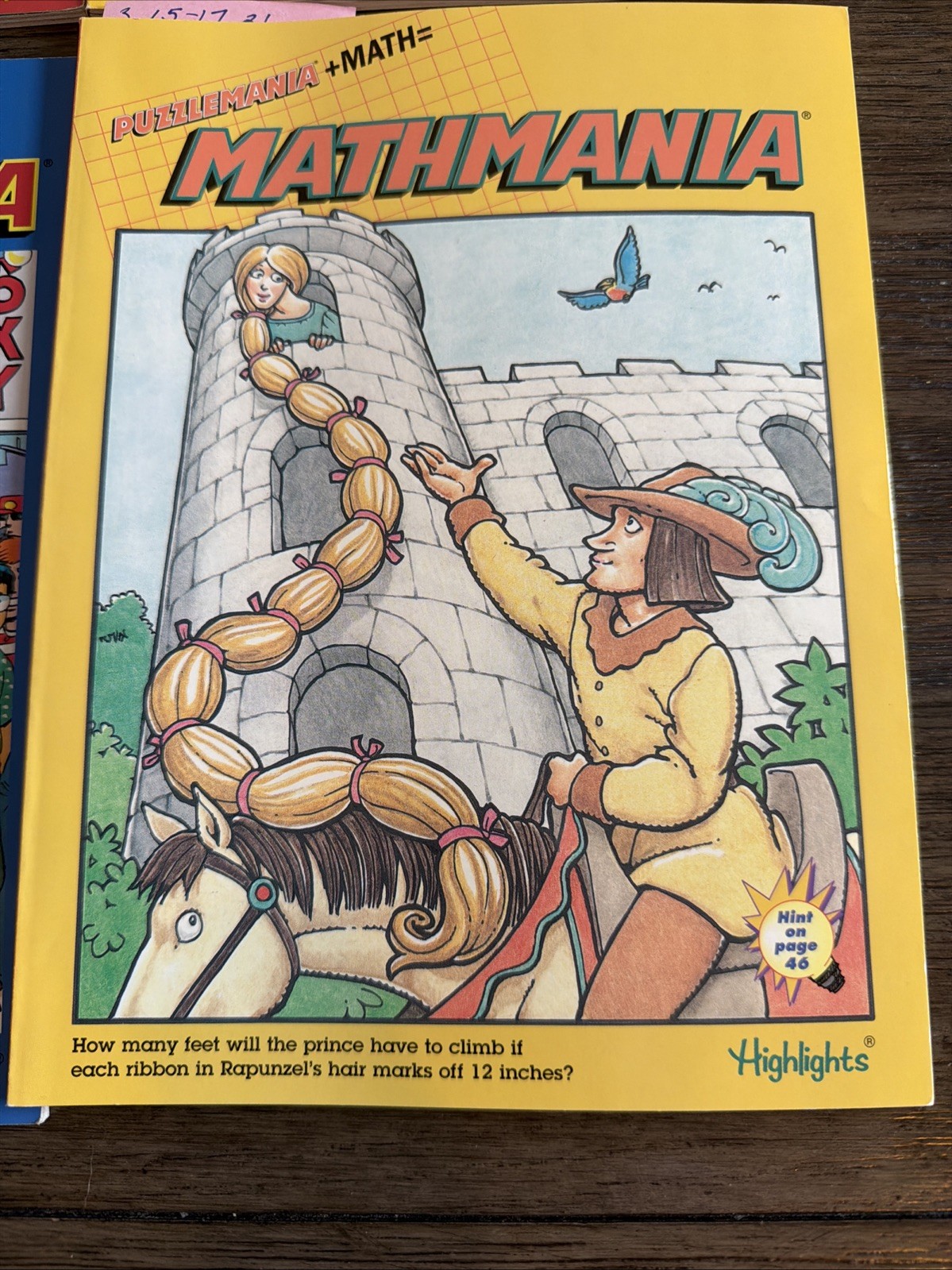 Vtg 2000 Mathmania Highlights Puzzlemania Books Lot Of 6 Homeschool Learning