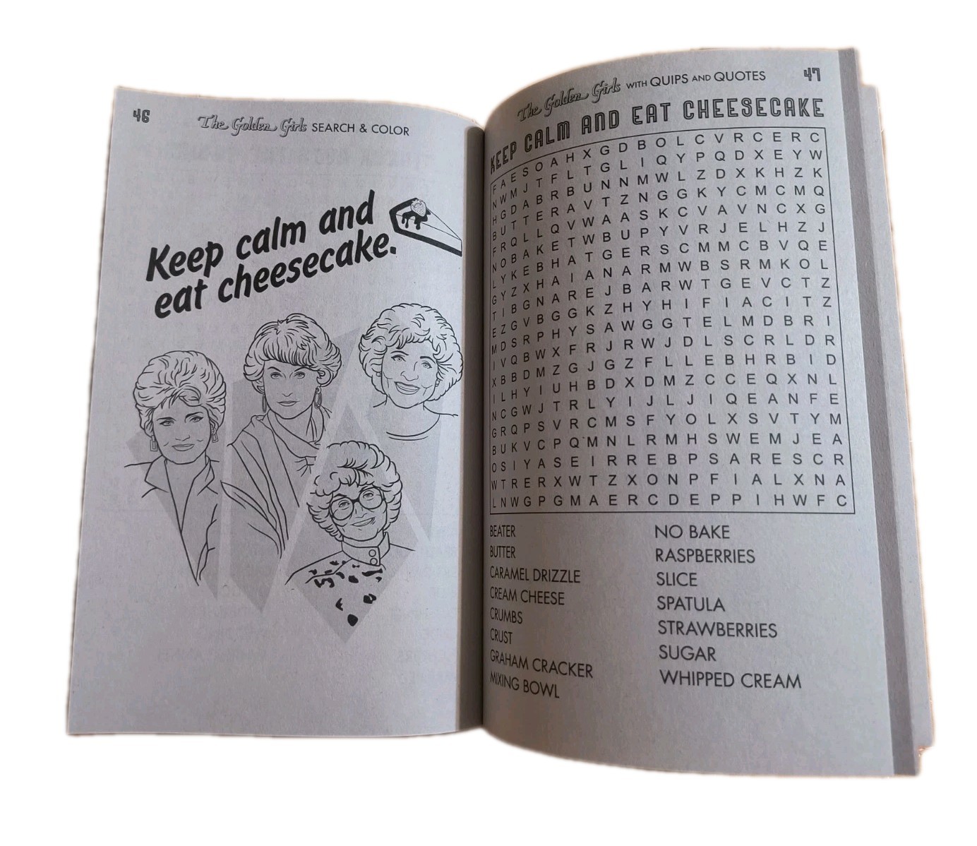 The Golden Girls (25) Word Search, Quips, Quotes and Coloring Book 🆕🆓 Shipping