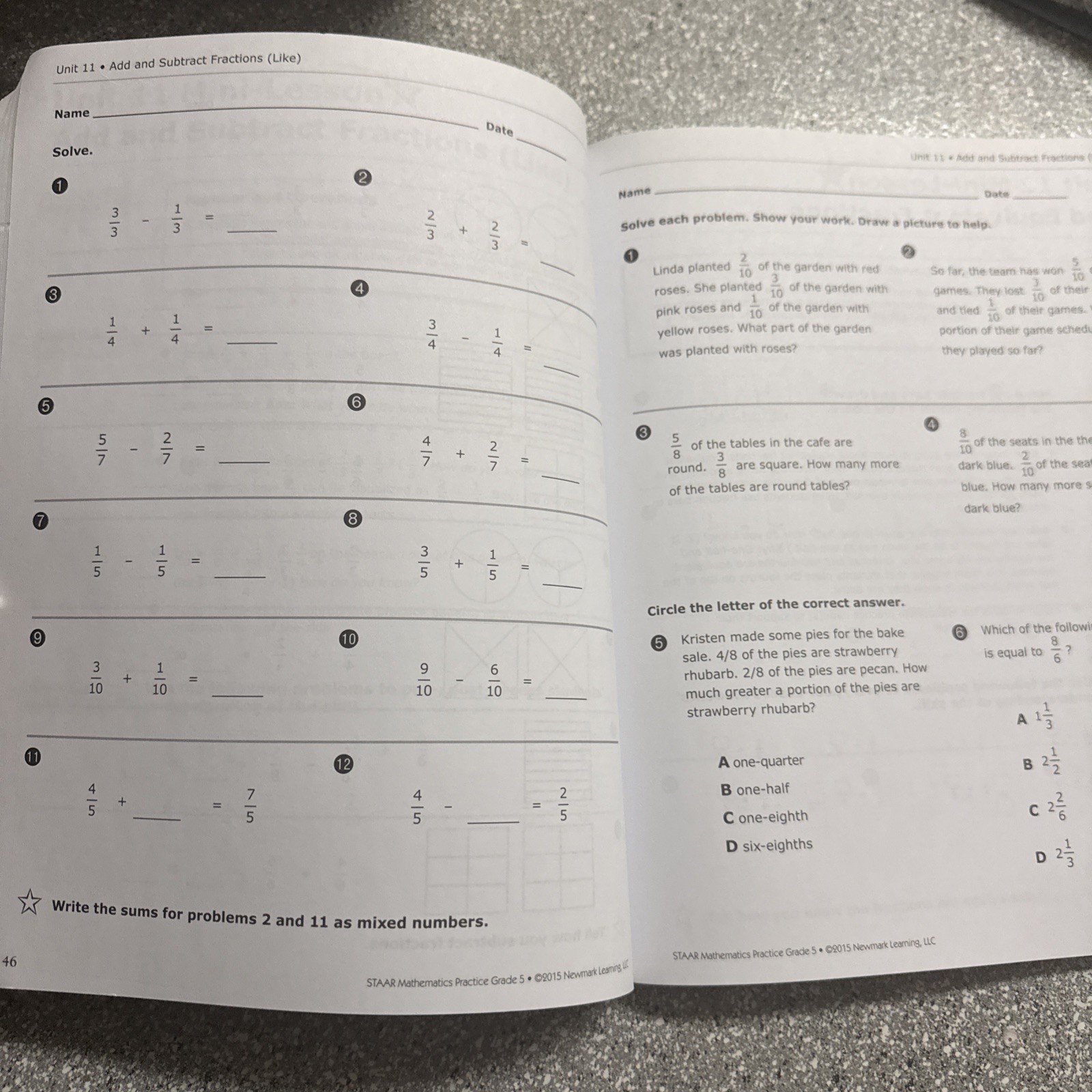 Staar Mathematics Practice Grade 5- Newmark Learning