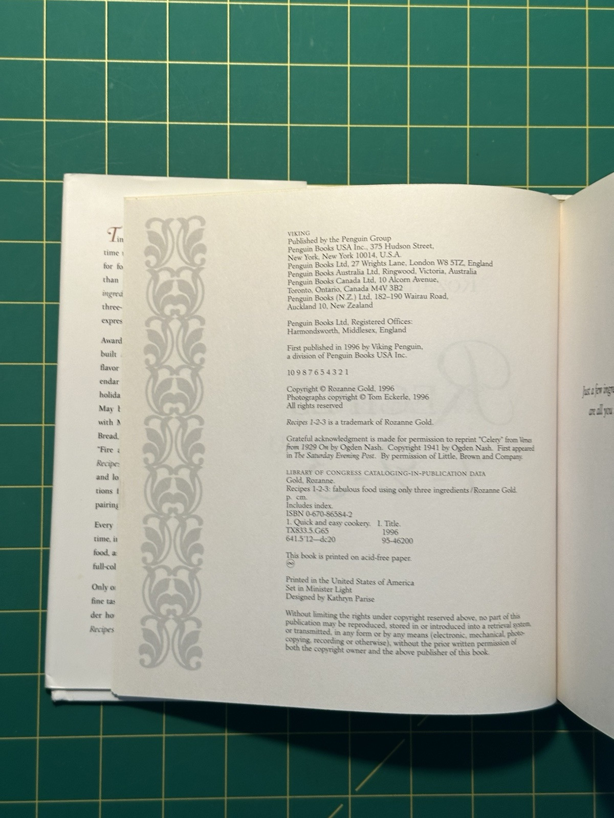 Recipes 1-2-3 by Rozanne Gold