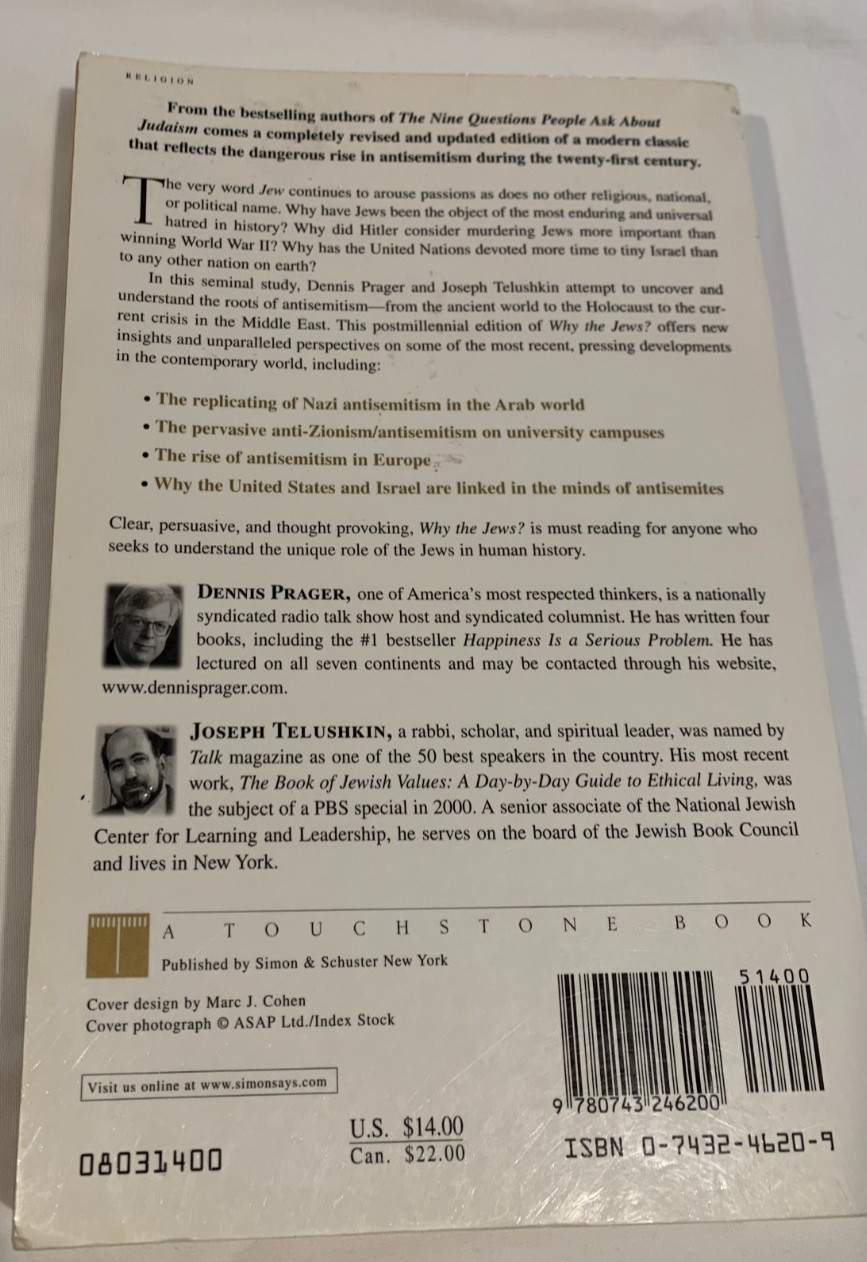 Why the Jews? The Reason for Antisemitism by Dennis Prager and Joseph…