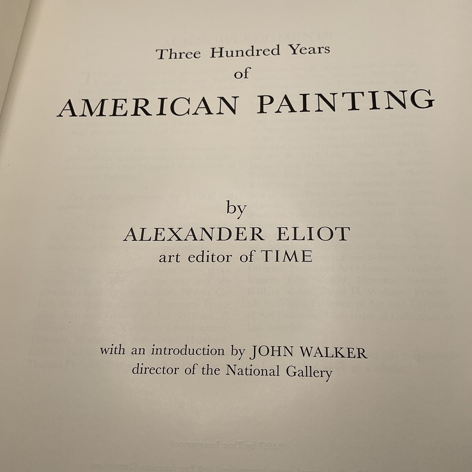 Vintage Art Book 300 Years Of American Painting Hardcover 1957 First Trade Ed