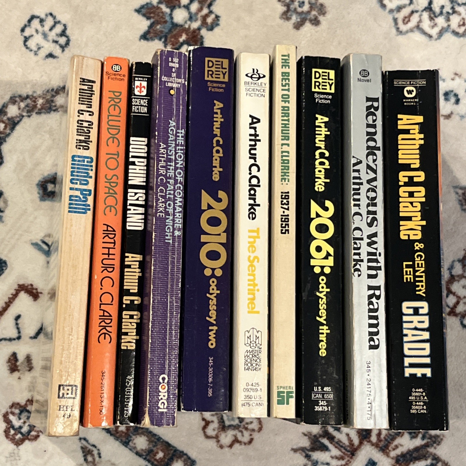 Lot of 10 Arthur C Clarke Sci-Fi Paperbacks—The Sentinel Prelude to Space & More