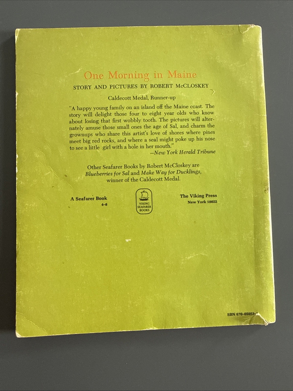 One Morning In Maine – Robert McCloskey