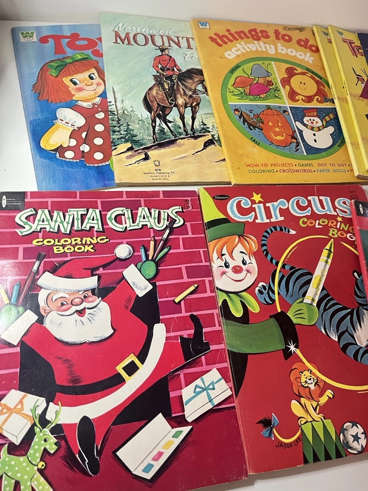 Vintage Coloring Book Lot 60s 70s VTG CHRISTMAS | Birds | Big Whooper | UNUSED