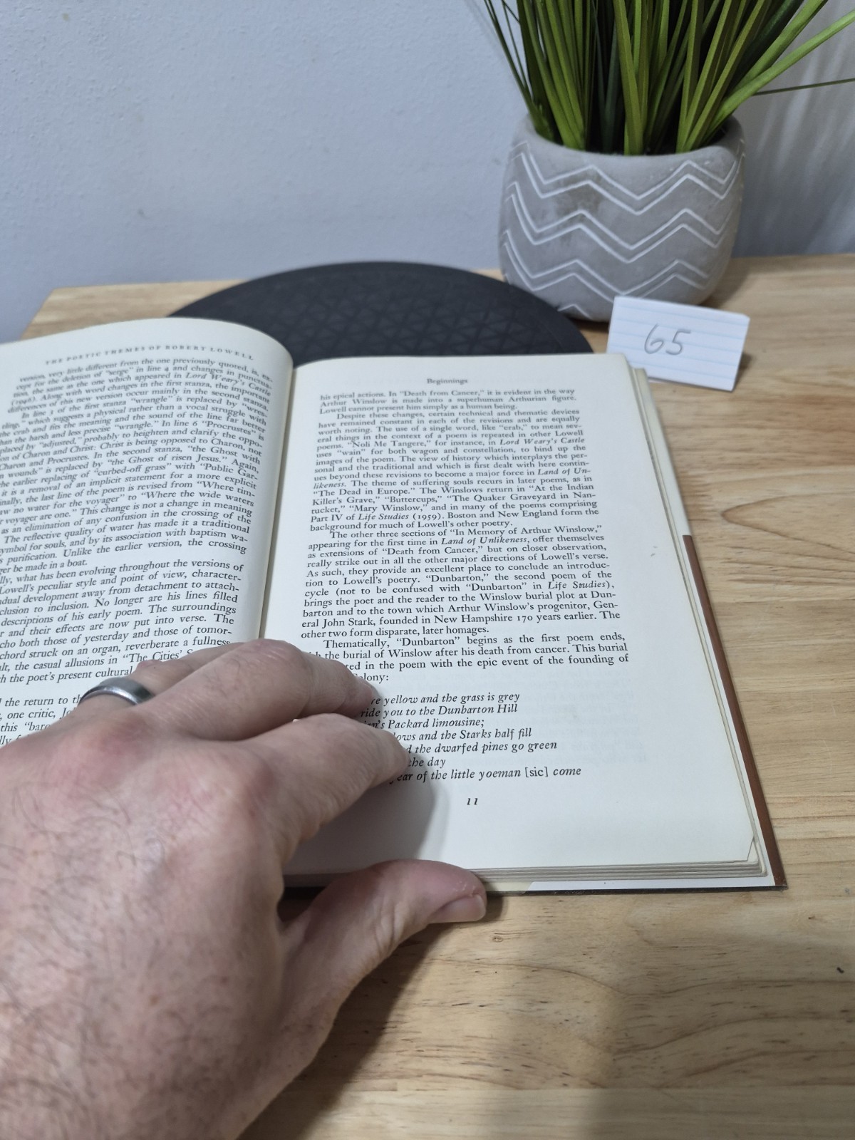 The Poetic Themes of Robert Lowell by Jerome Mazzaro 1965 Hardcover Dust Jacket