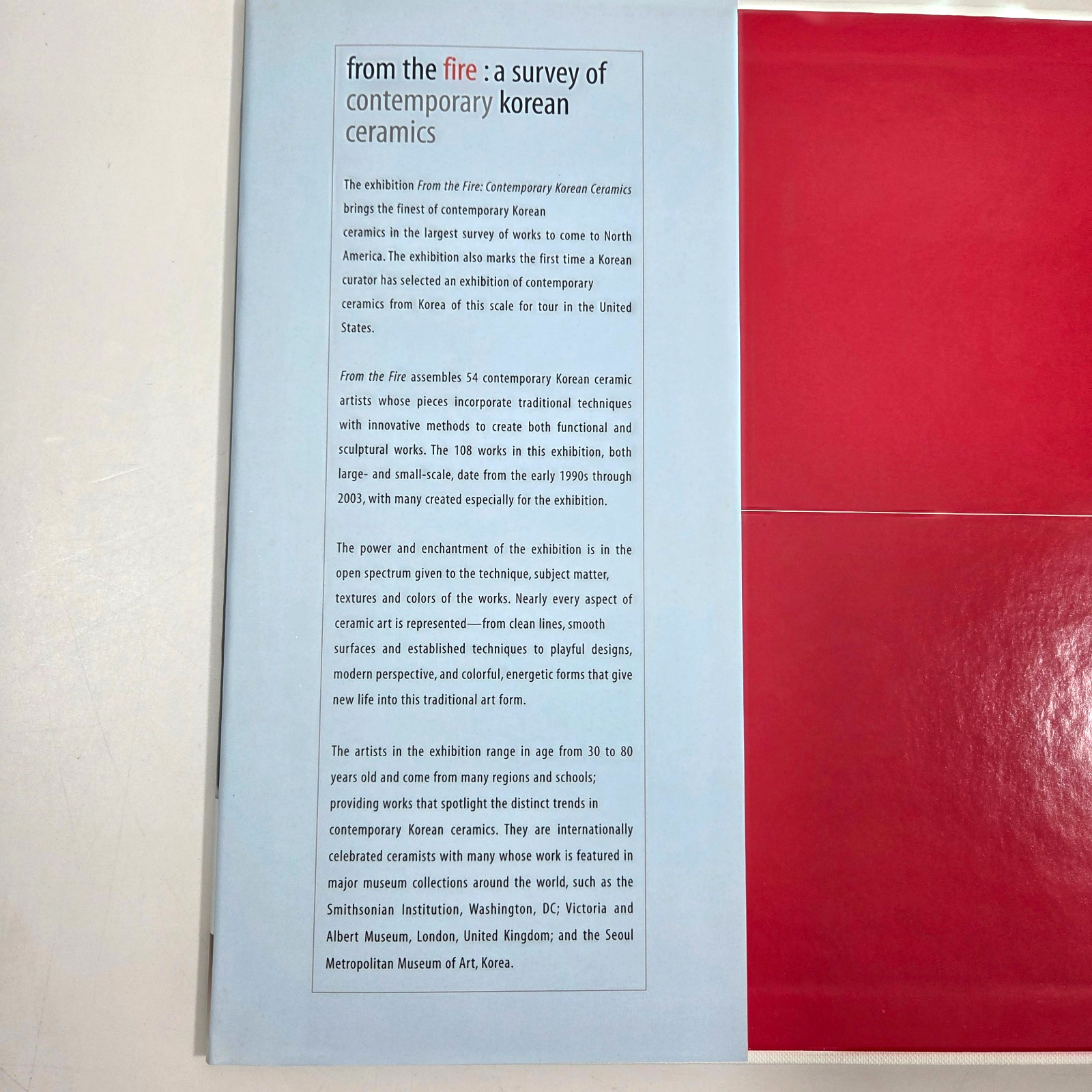 From the Fire Contemporary Korean Ceramics 2004 Illus Exhibition Catalogue HC DJ