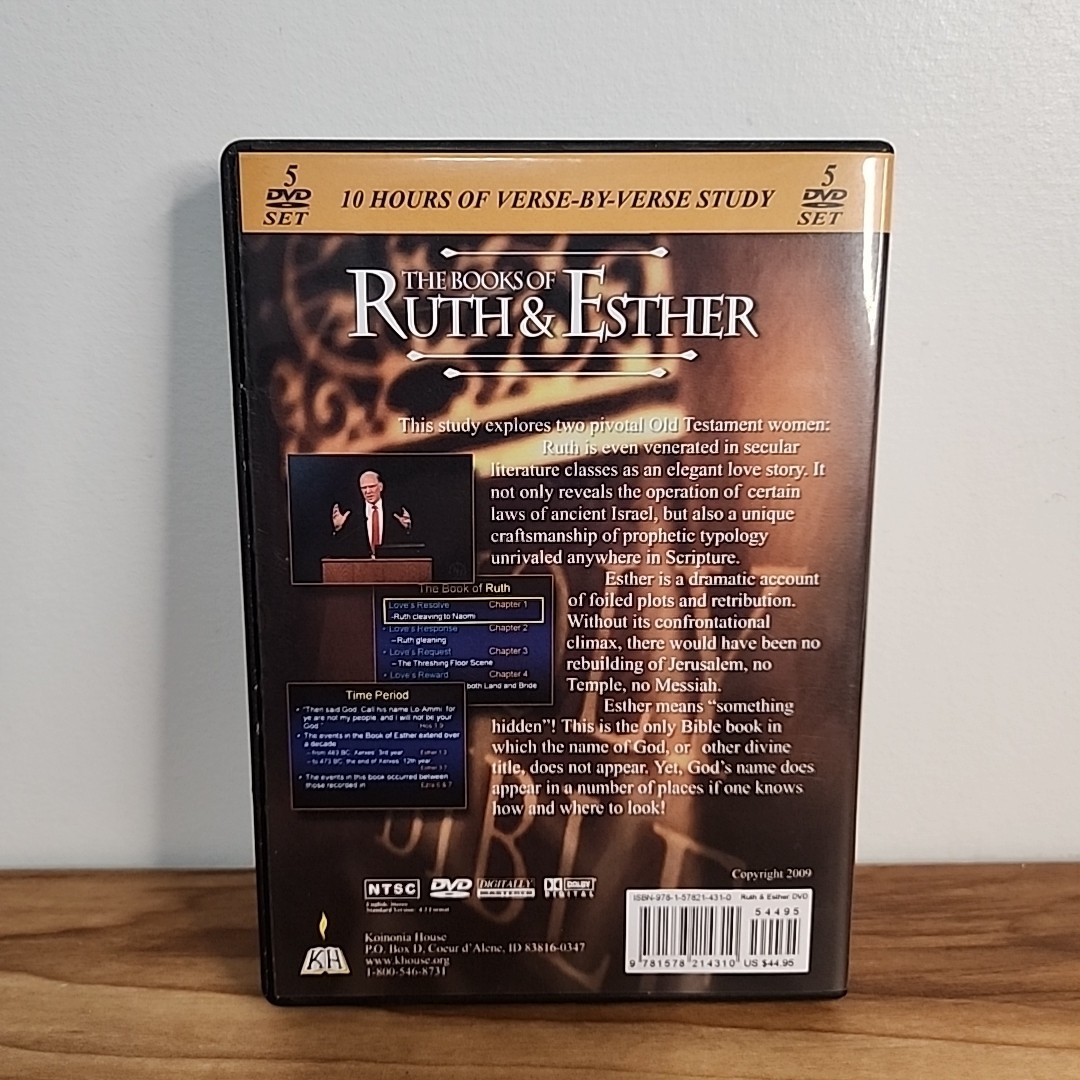 The Books of Ruth & Esther Commentary Chuck Missler 2009, 5 DVD Set + MP3 CD-ROM