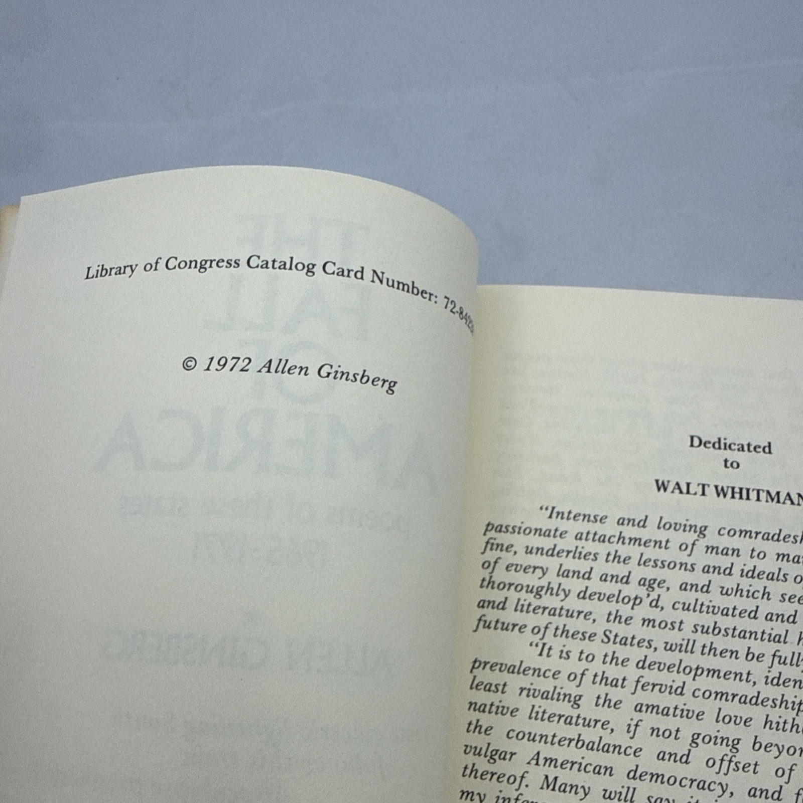 Allen Ginsberg The Fall of America (Paperback) City Lights Pocket Poets Series