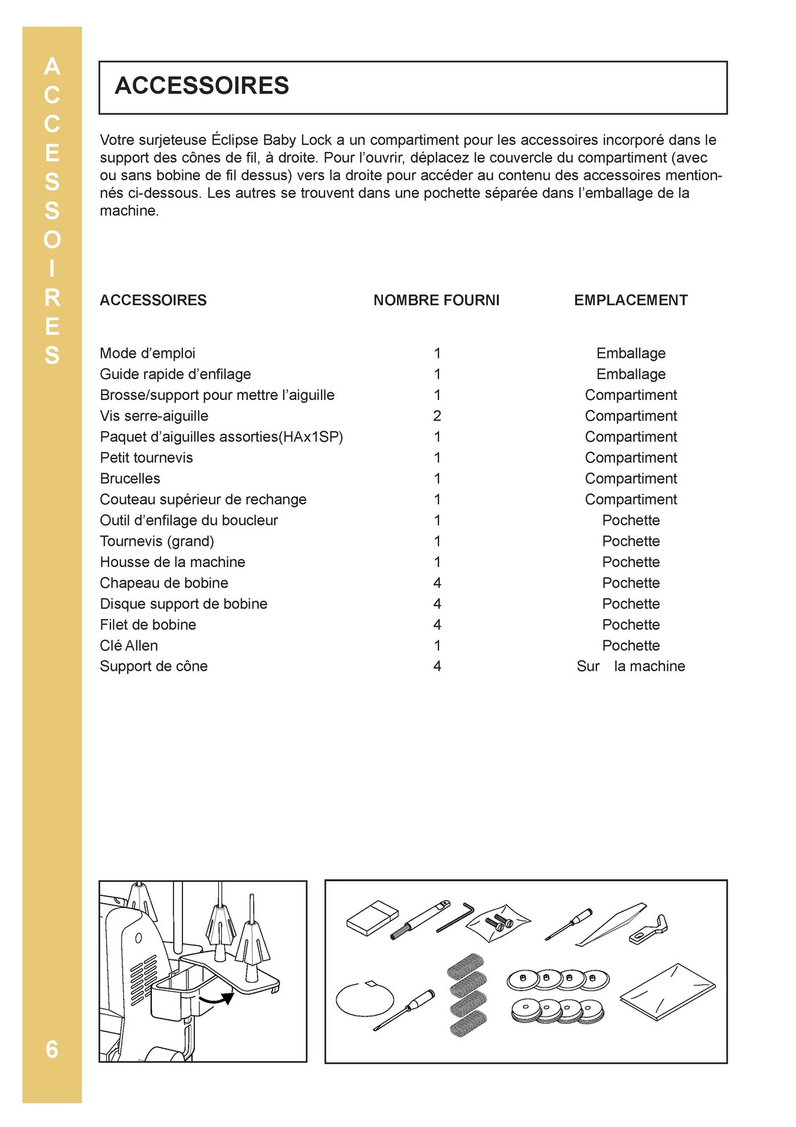 BABY LOCK Eclipse DX BLE1DX-2 Serger Instruction Manual French – WIRE BOUND