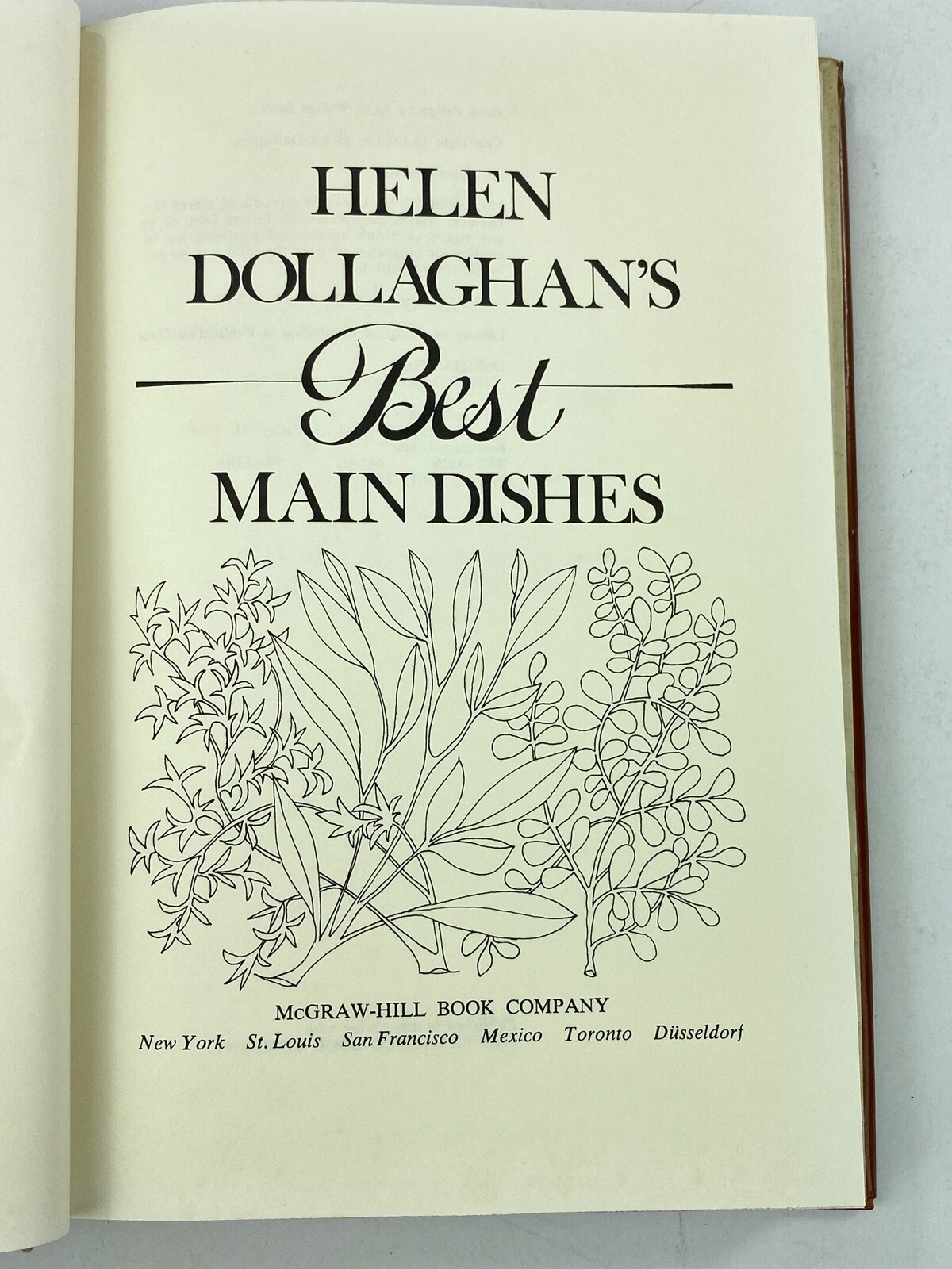 Hellen Dollaghan’s Best Main Dishes c.1980 Vintage Hardback