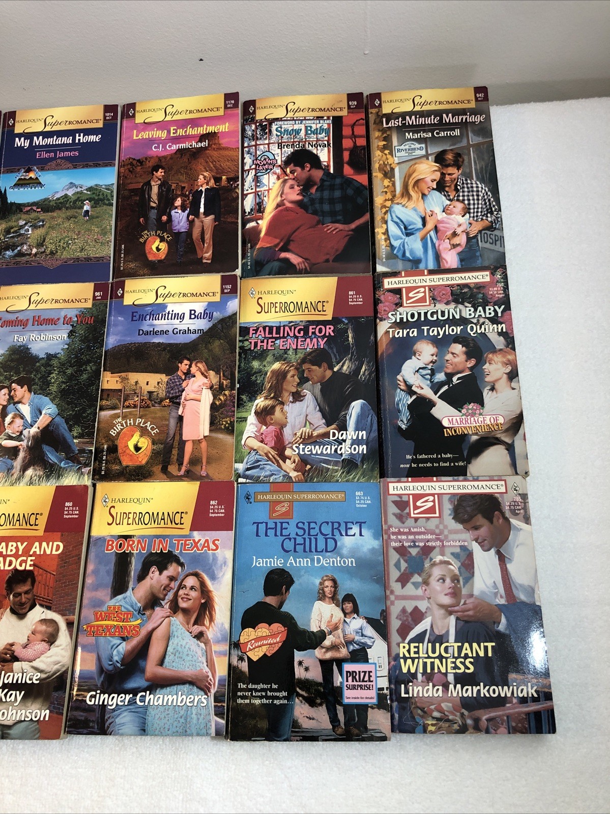 Vtg Lot of 17 Mixed Harlequin Super-Romance Novel Paperbacks From 1990s / 2000s