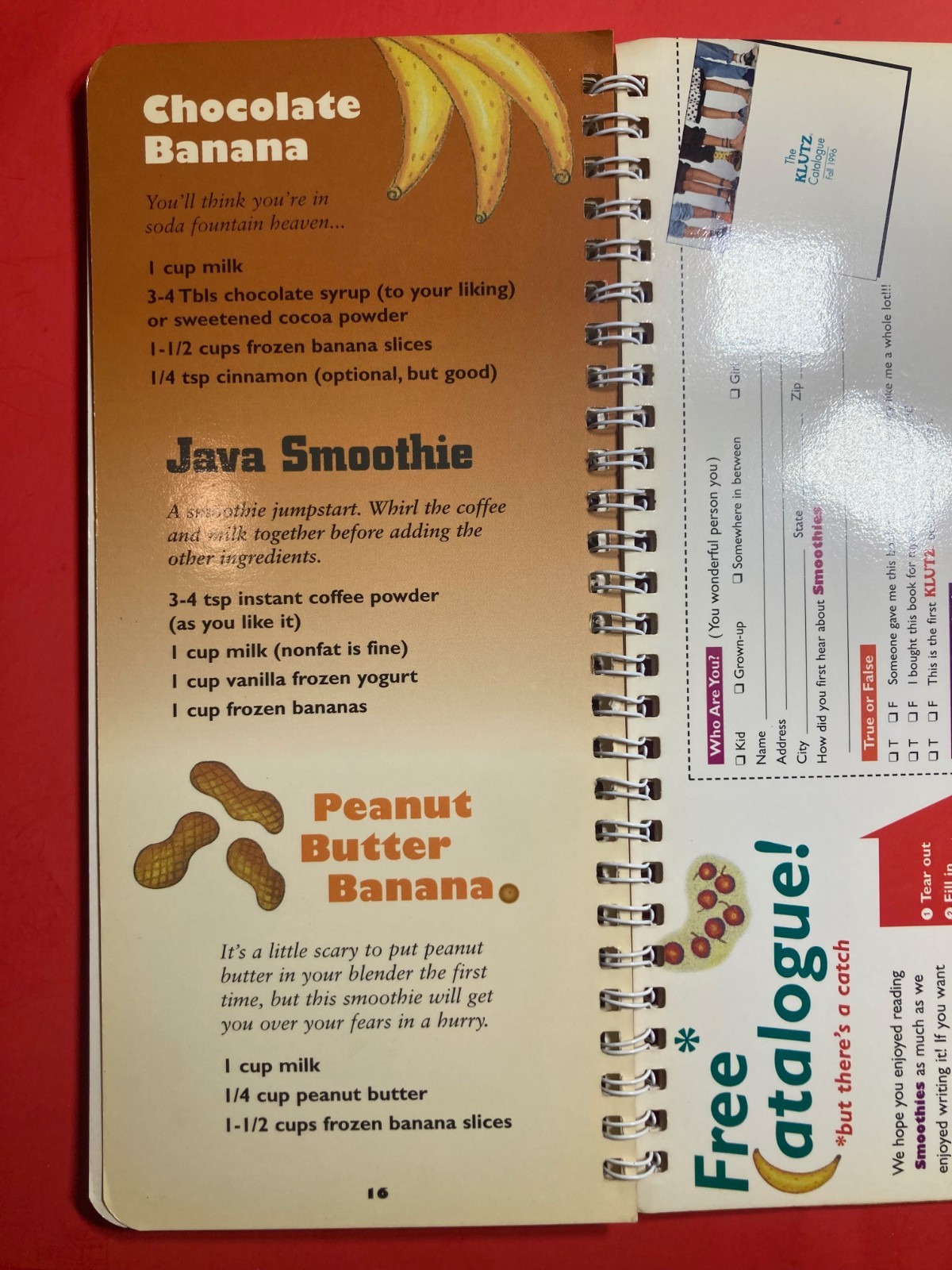 Smoothies (Klutz) – BEVERAGE RECIPES 16 PAGES Johnson, Anne Akers –