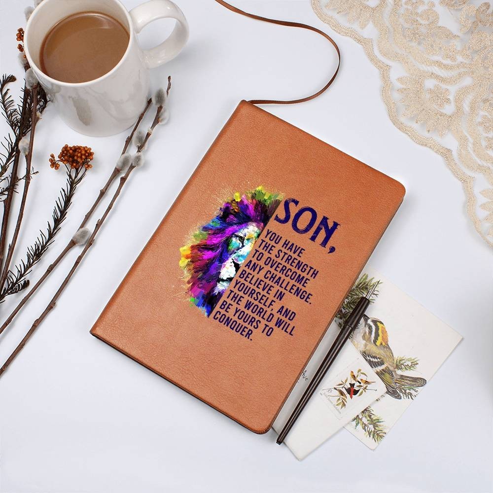 To My Son Wherever You Go Go With All Your Heart – Vegan Leather Journal
