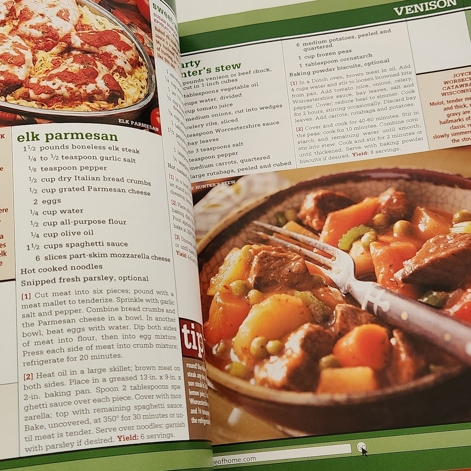 Taste Of Home Hunting And Fishing Cookbook Hardcover Color Readers Digest