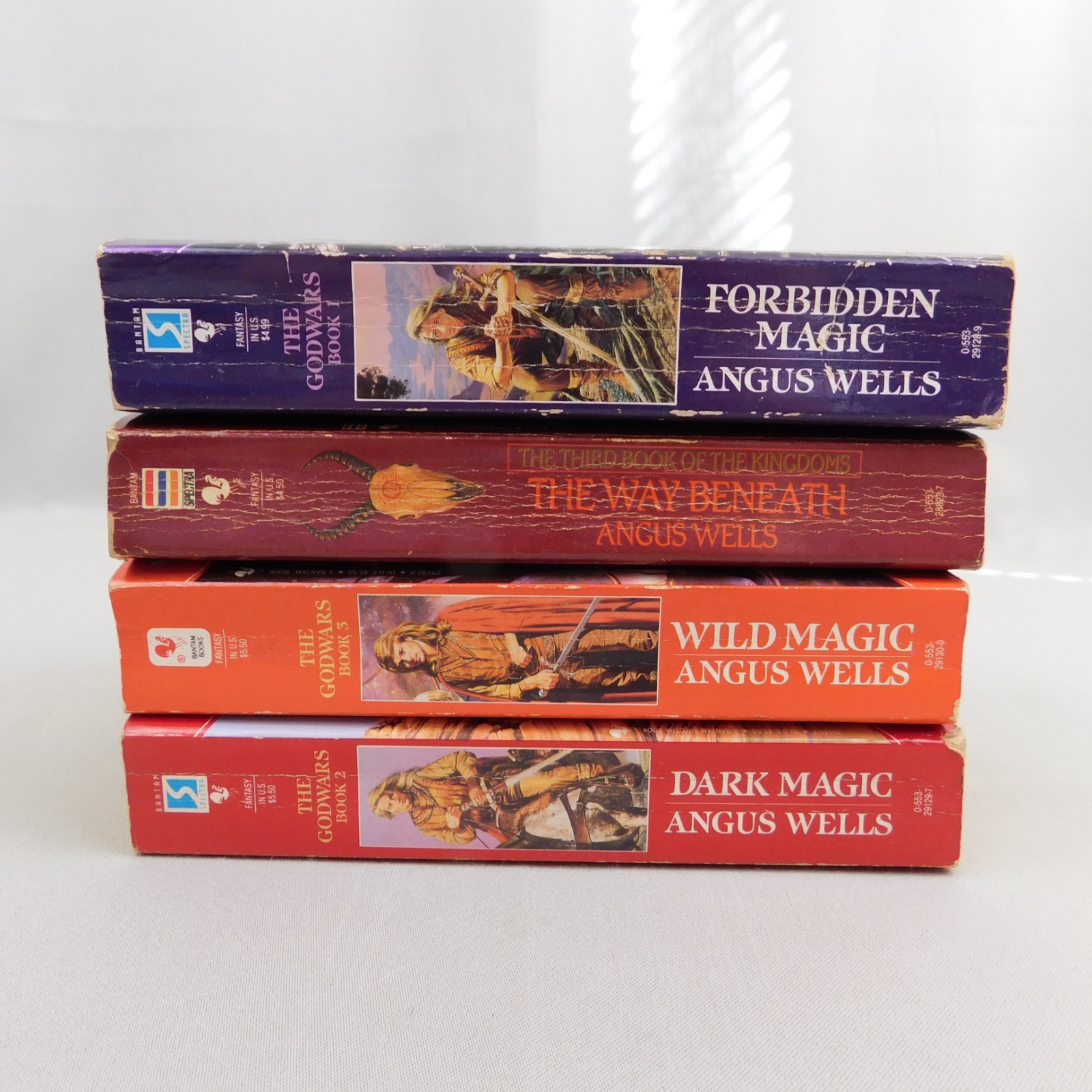 4pc Book Lot Angus Wells Paperbacks The Godwars Series The Way Beneath