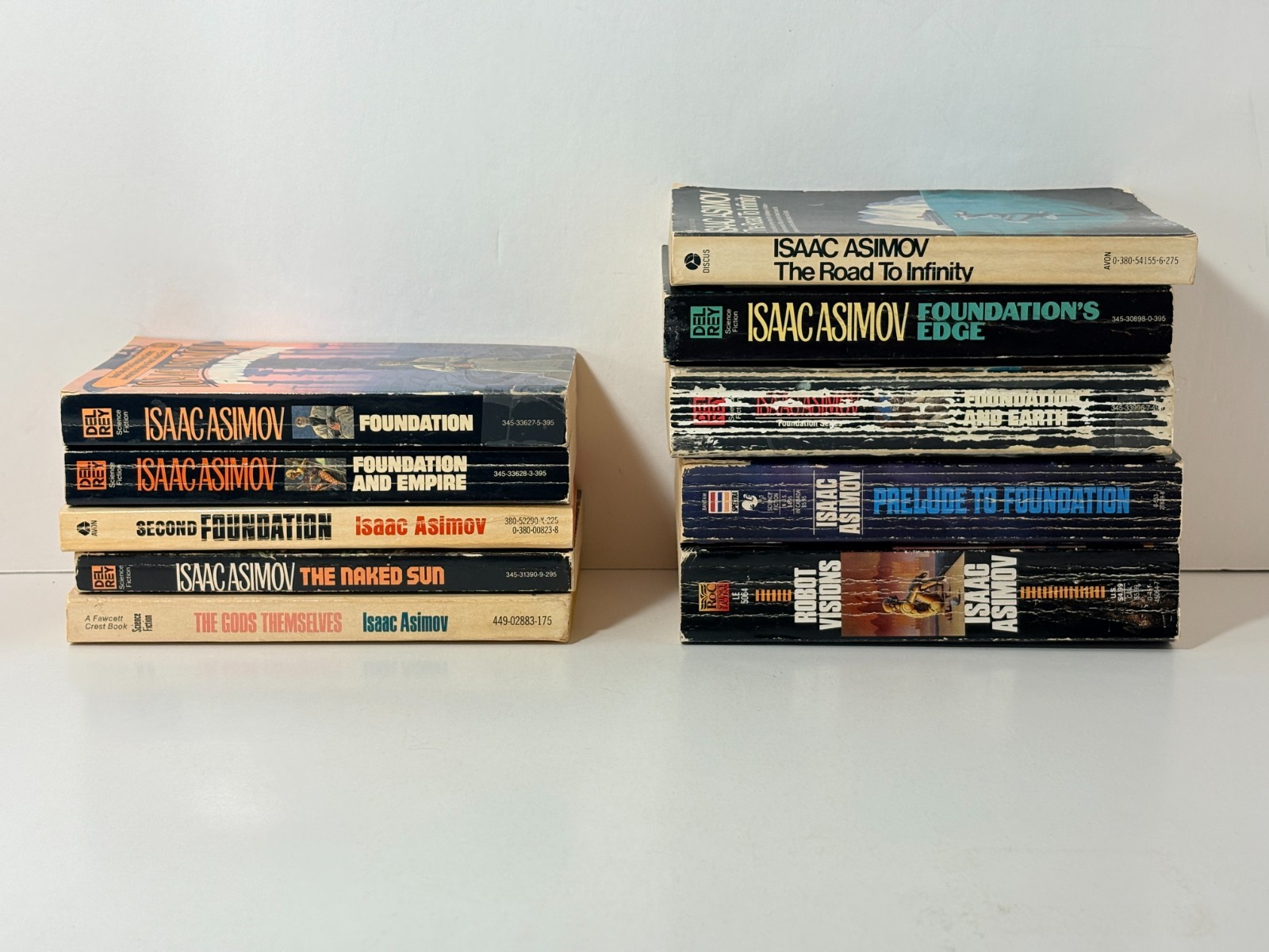 Lot of 10 ISAAC ASIMOV Science Fiction Paperbacks Misc. Vintage 1951-1990