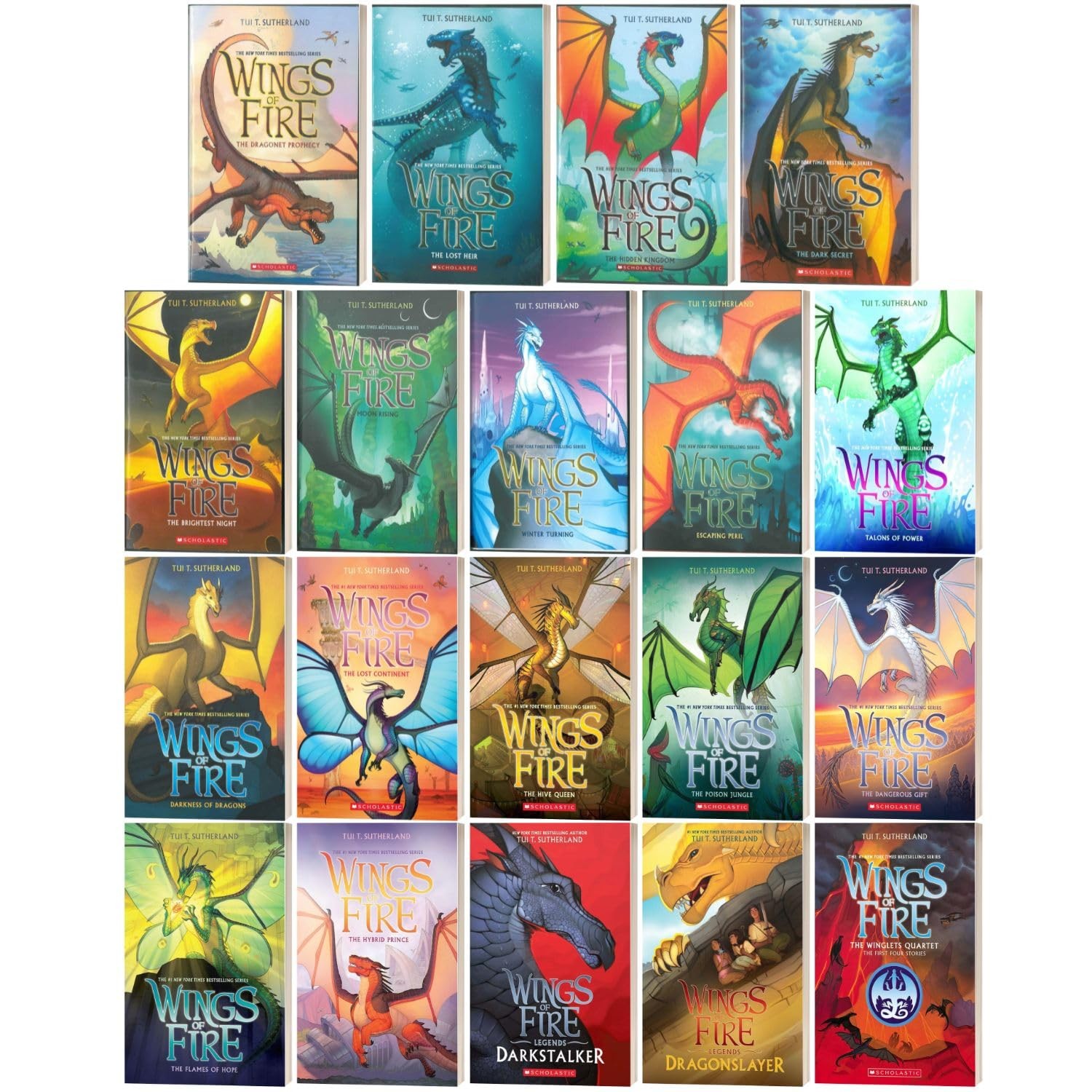 Wings of Fire Series Complete Collection 19 Books Set by Tui T. Sutherland Pb