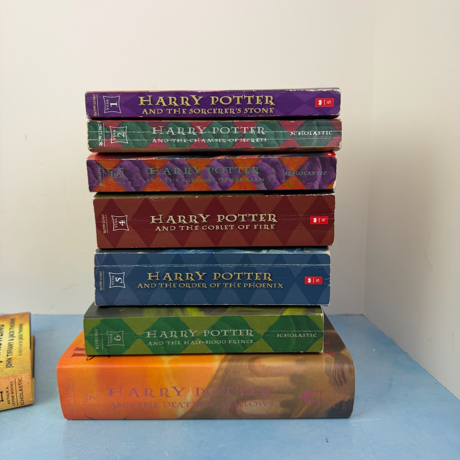 Complete Set of All 7 Harry Potter Books – J. K. Rowling Soft Cover Mixed Lot