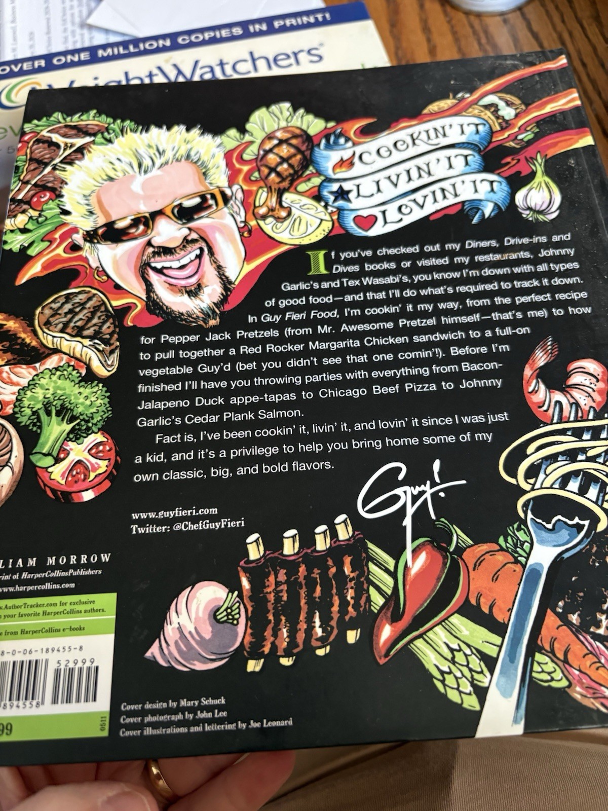 Guy Fieri Food: Cookin’ It, Livin’ It, Lovin’ It Hardcover, William Morrow, Ill…