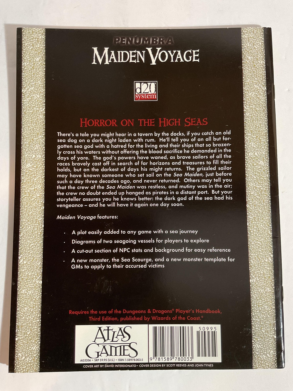 Penumbra Maiden Voyage D20 Adventure Module Atlas Games D&D 3E RPG Softcover
