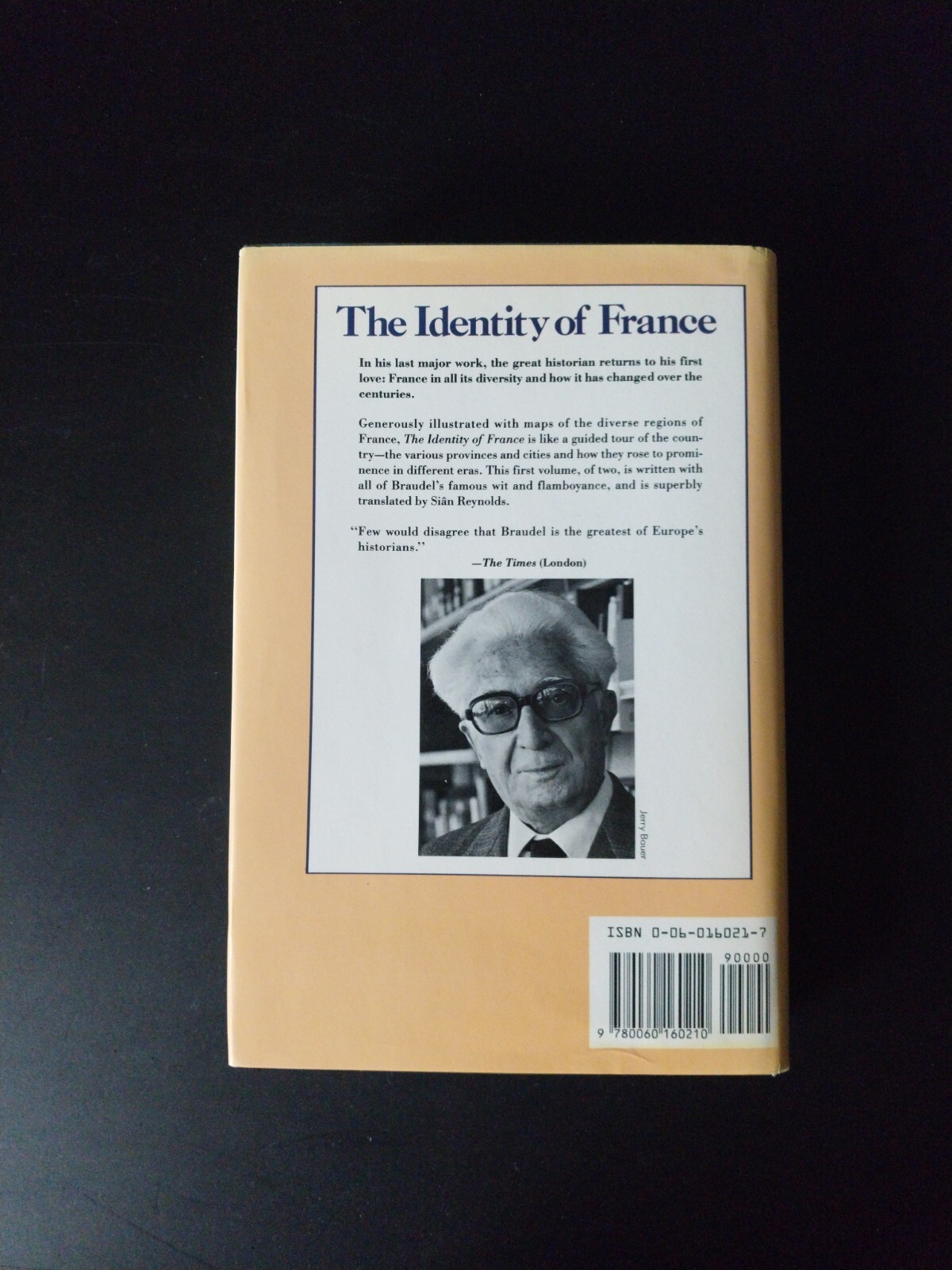 Fernand Braudel – The Identity of France Vol I – First US Edition First Printing