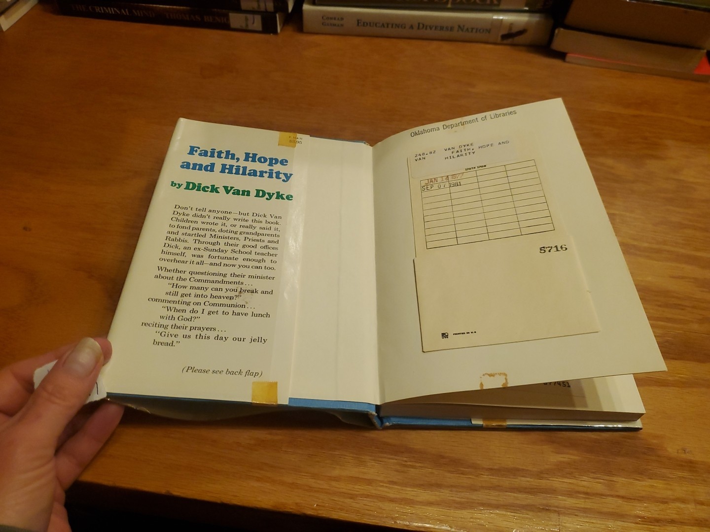 Faith, Hope and Hilarity by Dick Van Dyke 1972 HCDJ