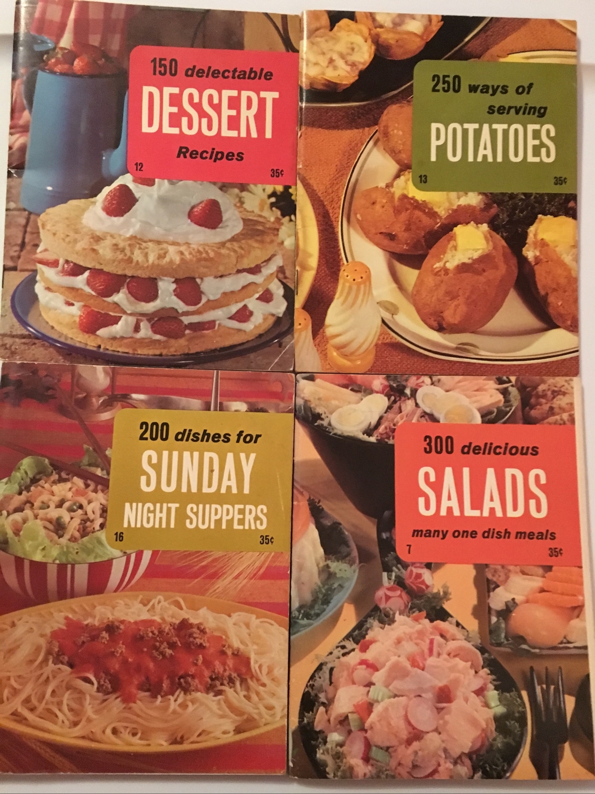 Culinary Art Institute 1969 Lot of 4 Recipe Booklets Dessert Salad Supper Potato