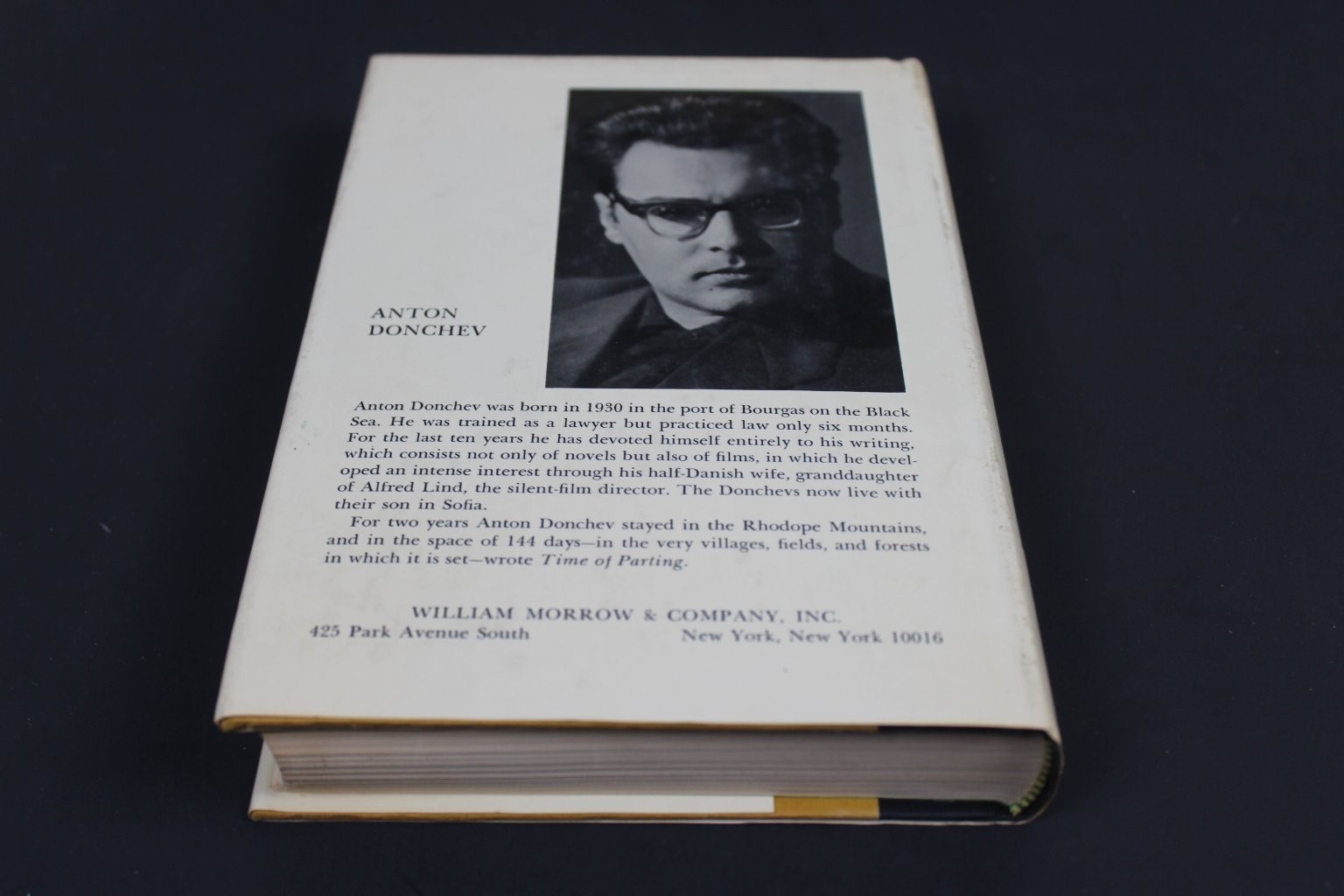 Time of Parting Anton Donchev 1968 First English Translation Morrow Hardcover