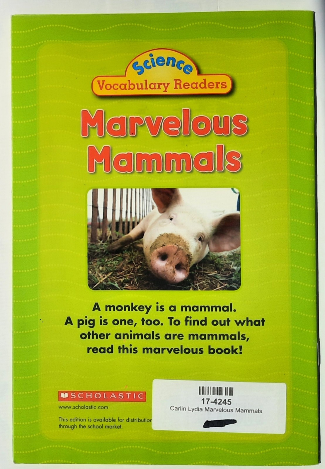 Science Vocabulary Readers (VG Condition, 16-24 pages, Pbk, Scholastic)