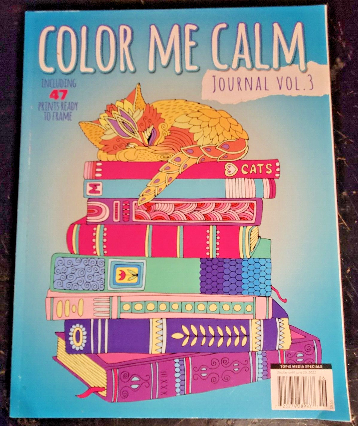 COLOR ME CALM JOURNAL Vol 3 – Adult Coloring Book by TOPIX MEDIA – 47 PRINTS