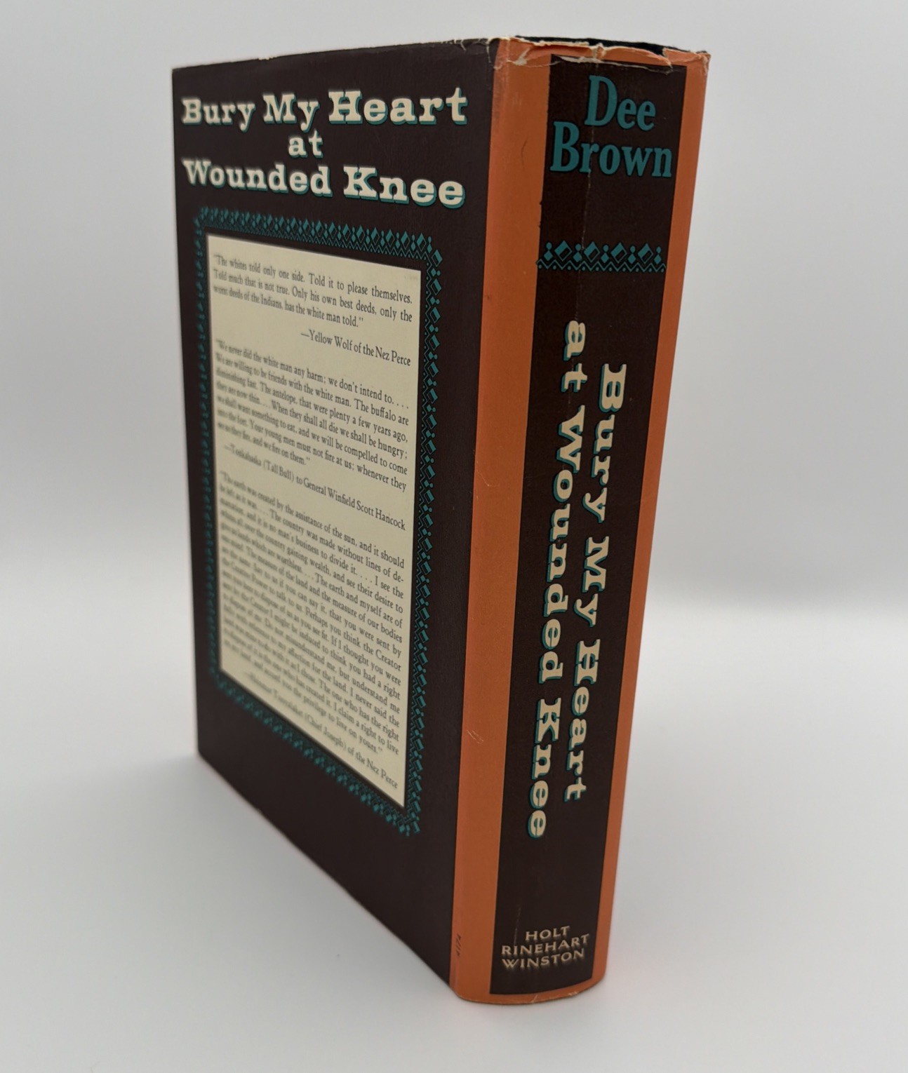 Dee Brown BURY MY HEART AT WOUNDED KNEE 1971 1st Edition, Second Printing