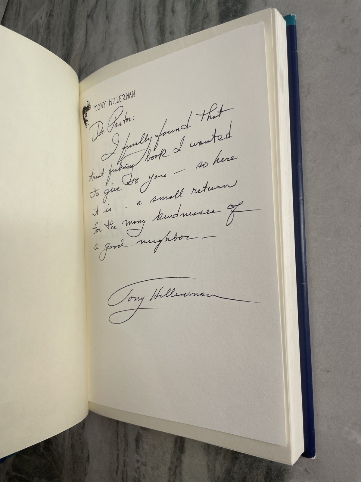 The View from Rat Lake by John Gierach Signed Tony Hillerman 1988 First Edition