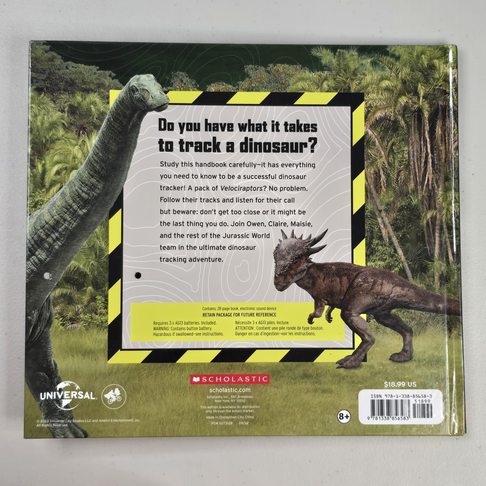 Scholastic Jurassic World Dinosaur Trainer HandBook Rare WORKS MAKES SOUNDS ROAR