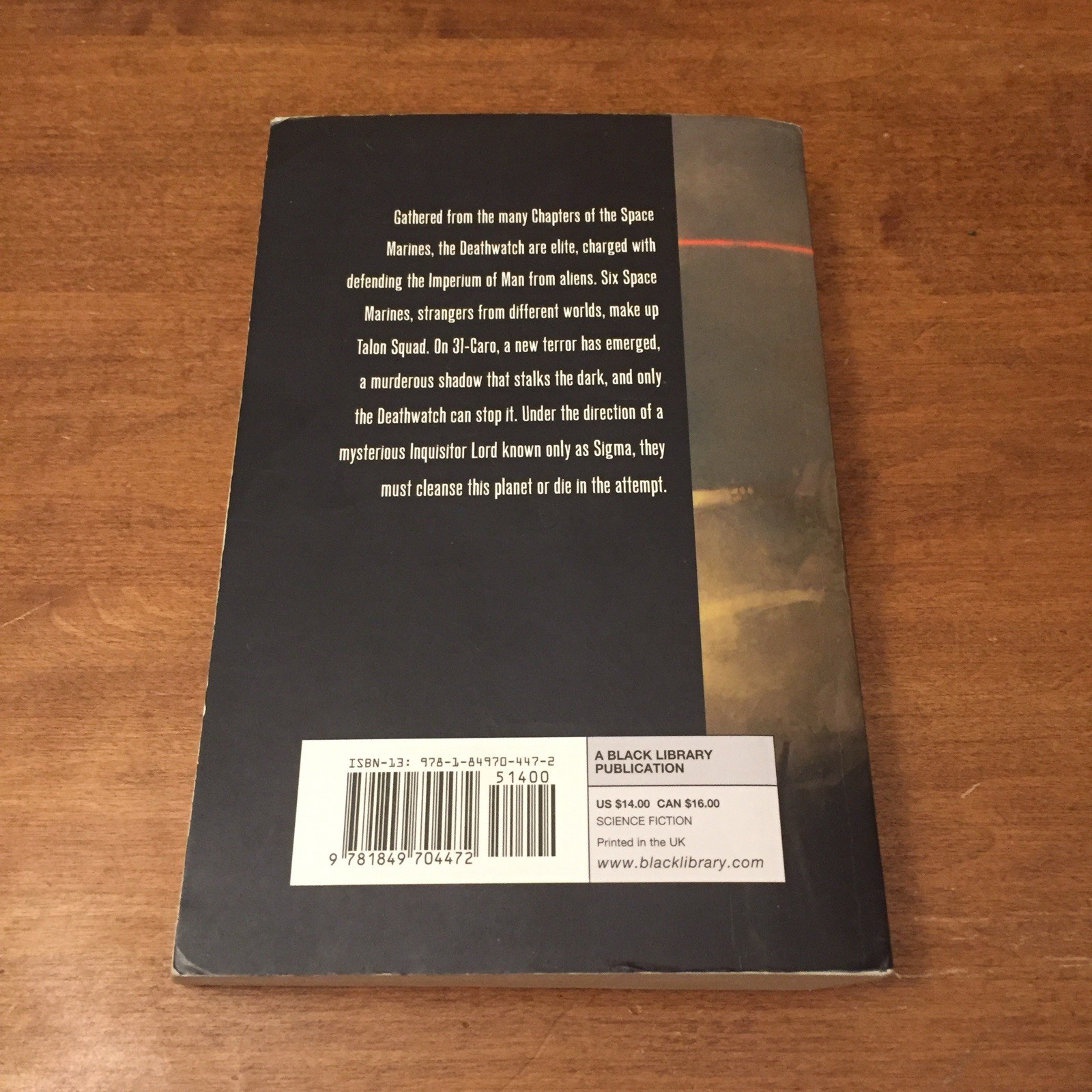 Warhammer Deathwatch Novel by Steve Parker 2013 Black Library TPB Good Cond