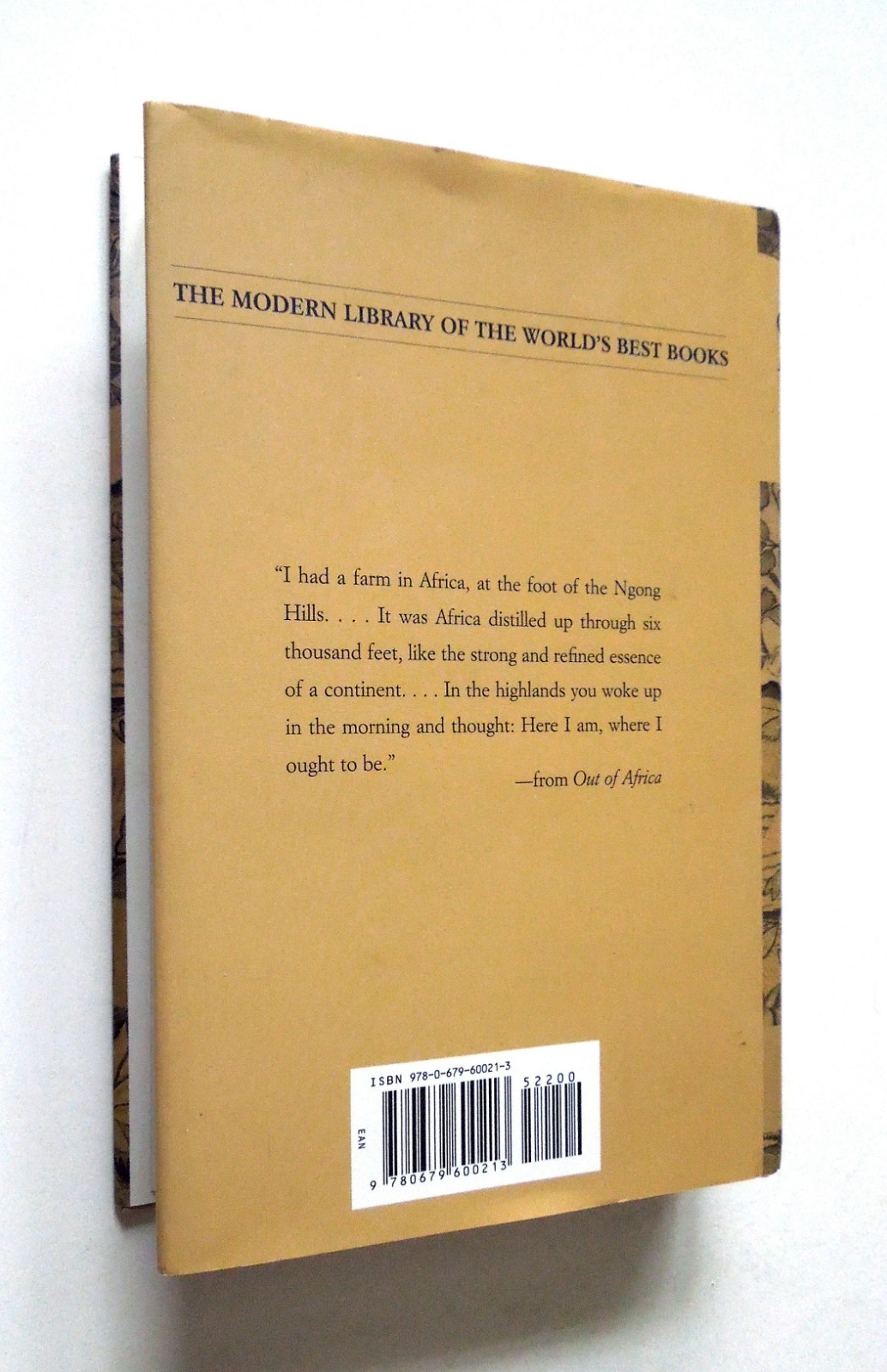 Out of Africa – Isak Dinesen, 1992 hc w/dj, The Modern Library