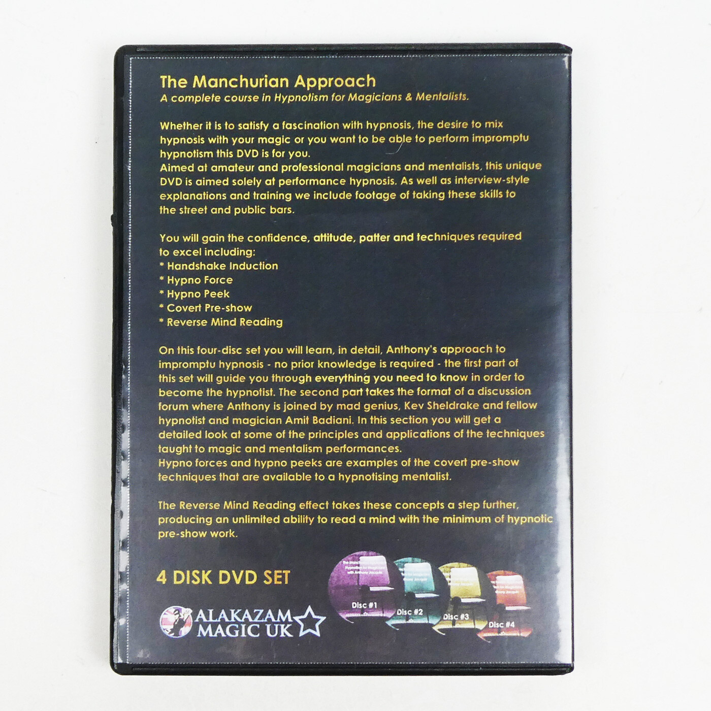 THE MANCHURIAN APPROACH Hypnosis for Magicians 4 DVD Workshop stage performance