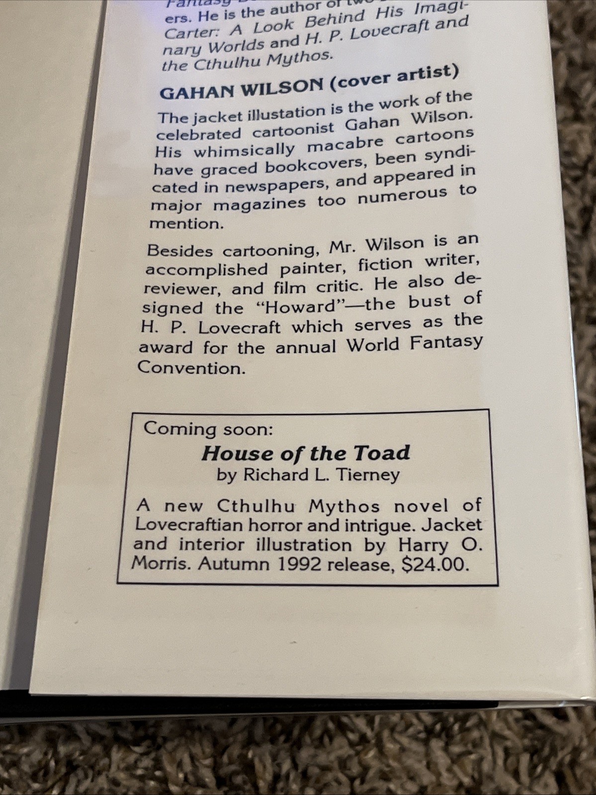 Robert Price *RARE* Tales of the Lovecraft Mythos Book – 1992 – LTD – Arkham