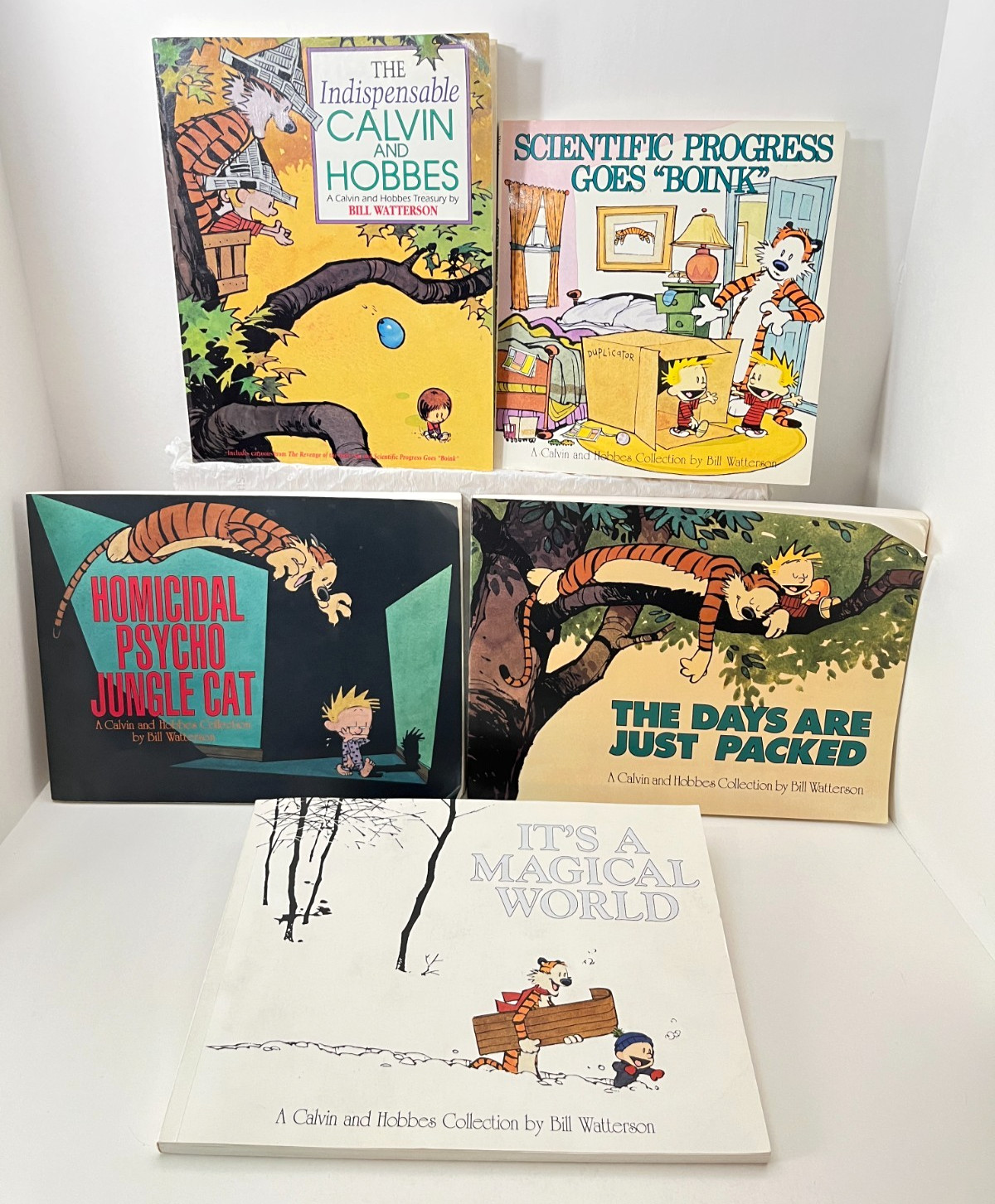 LOT 5 Calvin and Hobbs Softcover Books Bill Watterson Good Condition 1991-1996