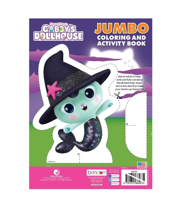Gabby’s Dollhouse Halloween Jumbo Coloring & Activity Book