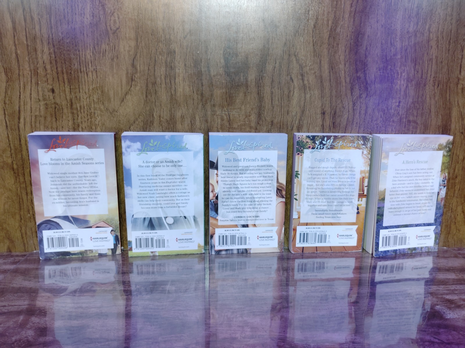 Love Inspired Inspirational Romance Lot 5 Books Harlequin Amish Cowboy Faith PB